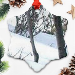 Winter Forest Snowflake Ornament (two Sides) by SomethingForEveryone