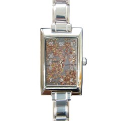 Sidewalk Leaves Rectangle Italian Charm Watch by SomethingForEveryone