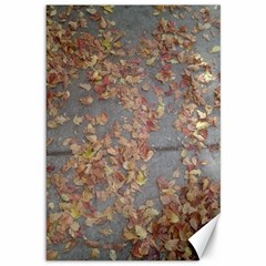 Sidewalk Leaves Canvas 12  X 18  by SomethingForEveryone