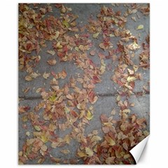 Sidewalk Leaves Canvas 11  X 14  by SomethingForEveryone