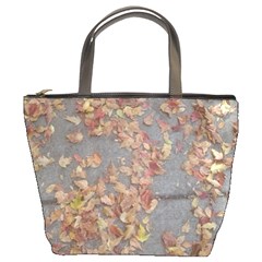 Sidewalk Leaves Bucket Bag