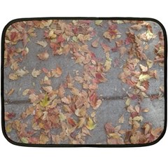 Sidewalk Leaves Fleece Blanket (mini)