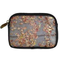 Sidewalk Leaves Digital Camera Leather Case