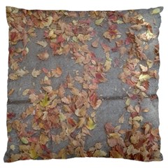 Sidewalk Leaves Large Cushion Case (one Side) by SomethingForEveryone