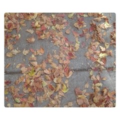 Sidewalk Leaves Double Sided Flano Blanket (small) 