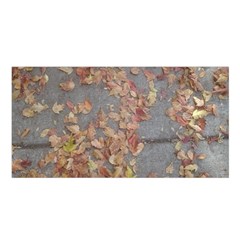 Sidewalk Leaves Satin Shawl