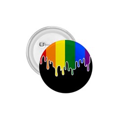 Gay Pride Flag Rainbow Drip On Black Blank Black For Designs 1 75  Buttons by VernenInk