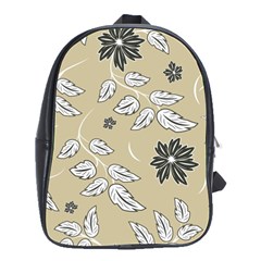 Folk Flowers Print Floral Pattern Ethnic Art School Bag (large) by Eskimos