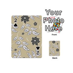 Folk Flowers Print Floral Pattern Ethnic Art Playing Cards 54 Designs (mini) by Eskimos