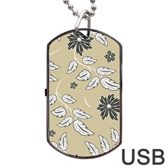 Folk Flowers Print Floral Pattern Ethnic Art Dog Tag Usb Flash (one Side) by Eskimos