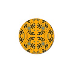 Floral Folk Damask Pattern Fantasy Flowers Floral Geometric Fantasy Golf Ball Marker by Eskimos