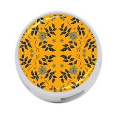 Floral Folk Damask Pattern Fantasy Flowers Floral Geometric Fantasy 4-port Usb Hub (two Sides) by Eskimos