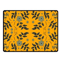 Floral Folk Damask Pattern Fantasy Flowers Floral Geometric Fantasy Double Sided Fleece Blanket (small)  by Eskimos