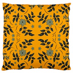 Floral Folk Damask Pattern Fantasy Flowers Floral Geometric Fantasy Standard Flano Cushion Case (one Side) by Eskimos