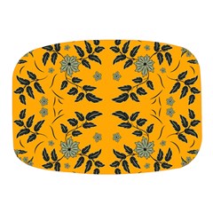 Floral Folk Damask Pattern Fantasy Flowers Floral Geometric Fantasy Mini Square Pill Box by Eskimos