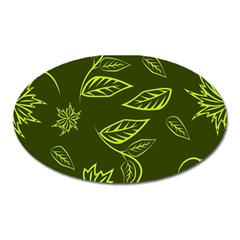 Folk flowers print Floral pattern Ethnic art Oval Magnet