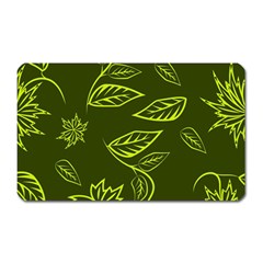 Folk Flowers Print Floral Pattern Ethnic Art Magnet (rectangular) by Eskimos