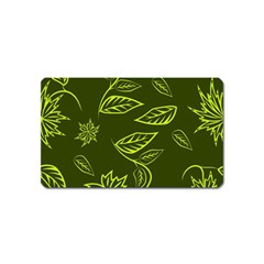 Folk Flowers Print Floral Pattern Ethnic Art Magnet (name Card) by Eskimos