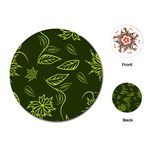 Folk flowers print Floral pattern Ethnic art Playing Cards Single Design (Round) Front