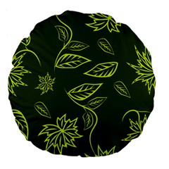 Folk flowers print Floral pattern Ethnic art Large 18  Premium Flano Round Cushions