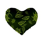 Folk flowers print Floral pattern Ethnic art Standard 16  Premium Flano Heart Shape Cushions Front