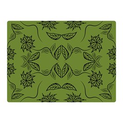 Floral Folk Damask Pattern Fantasy Flowers Floral Geometric Fantasy Double Sided Flano Blanket (mini)  by Eskimos