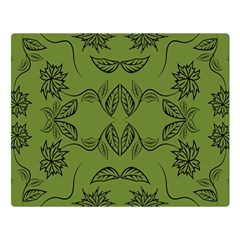 Floral Folk Damask Pattern Fantasy Flowers Floral Geometric Fantasy Double Sided Flano Blanket (large)  by Eskimos