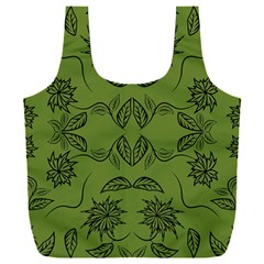 Floral Folk Damask Pattern Fantasy Flowers Floral Geometric Fantasy Full Print Recycle Bag (xxxl) by Eskimos