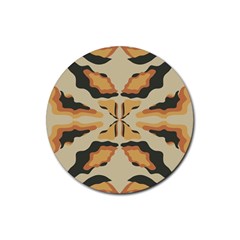 Abstract Pattern Geometric Backgrounds  Abstract Geometric  Rubber Round Coaster (4 Pack) by Eskimos