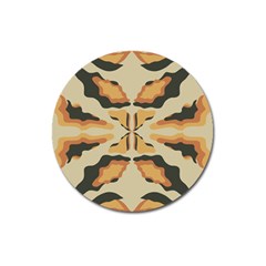 Abstract Pattern Geometric Backgrounds  Abstract Geometric  Magnet 3  (round) by Eskimos