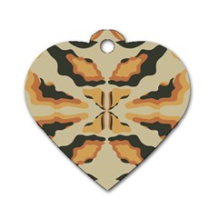 Abstract Pattern Geometric Backgrounds  Abstract Geometric  Dog Tag Heart (one Side) by Eskimos