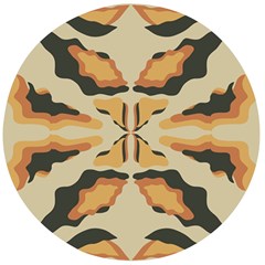 Abstract Pattern Geometric Backgrounds  Abstract Geometric  Wooden Bottle Opener (round) by Eskimos