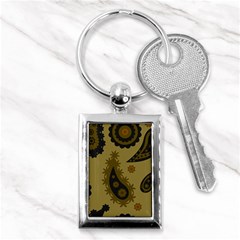 Floral Pattern Paisley Style Paisley Print  Doodle Background Key Chain (rectangle) by Eskimos