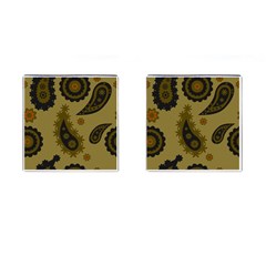 Floral Pattern Paisley Style Paisley Print  Doodle Background Cufflinks (square) by Eskimos