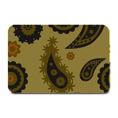 Floral Pattern Paisley Style Paisley Print  Doodle Background Plate Mats by Eskimos