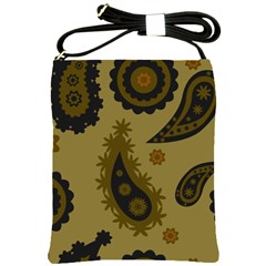 Floral Pattern Paisley Style Paisley Print  Doodle Background Shoulder Sling Bag by Eskimos