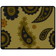 Floral Pattern Paisley Style Paisley Print  Doodle Background Fleece Blanket (medium)  by Eskimos