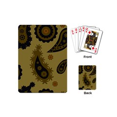 Floral Pattern Paisley Style Paisley Print  Doodle Background Playing Cards Single Design (mini) by Eskimos