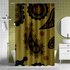 Floral Pattern Paisley Style Paisley Print  Doodle Background Shower Curtain 48  X 72  (small)  by Eskimos