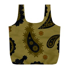 Floral Pattern Paisley Style Paisley Print  Doodle Background Full Print Recycle Bag (l) by Eskimos