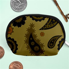 Floral Pattern Paisley Style Paisley Print  Doodle Background Accessory Pouch (medium) by Eskimos