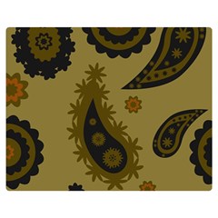 Floral Pattern Paisley Style Paisley Print  Doodle Background Double Sided Flano Blanket (medium)  by Eskimos