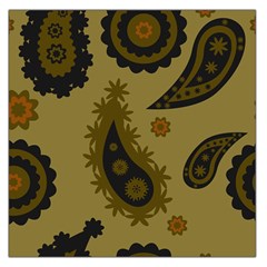 Floral Pattern Paisley Style Paisley Print  Doodle Background Large Satin Scarf (square) by Eskimos