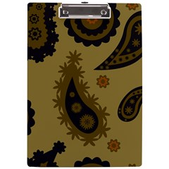 Floral Pattern Paisley Style Paisley Print  Doodle Background A4 Clipboard by Eskimos