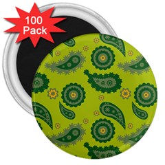 Floral Pattern Paisley Style Paisley Print  Doodle Background 3  Magnets (100 Pack) by Eskimos