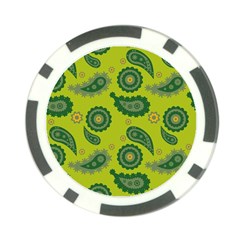 Floral Pattern Paisley Style Paisley Print  Doodle Background Poker Chip Card Guard (10 Pack) by Eskimos