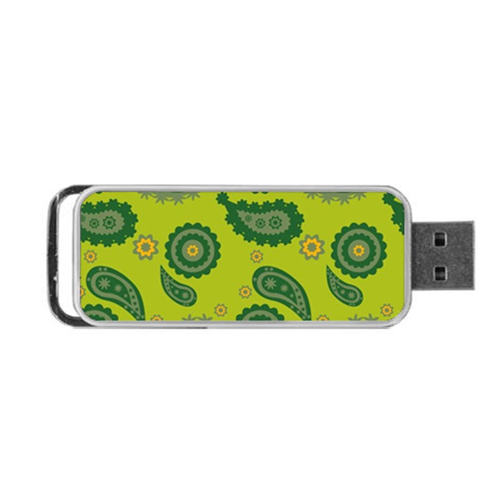 Floral pattern paisley style Paisley print. Doodle background Portable USB Flash (Two Sides)