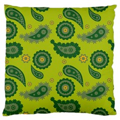 Floral Pattern Paisley Style Paisley Print  Doodle Background Large Flano Cushion Case (two Sides)