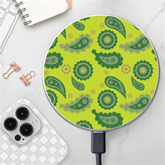 Floral Pattern Paisley Style Paisley Print  Doodle Background Wireless Charger by Eskimos