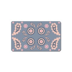 Floral Folk Damask Pattern Fantasy Flowers Floral Geometric Fantasy Magnet (name Card) by Eskimos